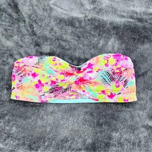 VS Tropical Floral Bandeau Strapless Bralette NWT